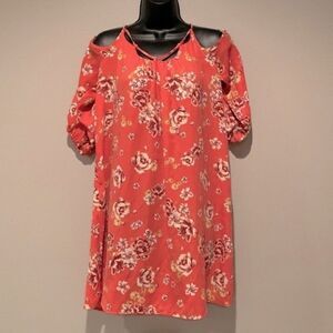 bebop Floral Dressy Cold Shoulder Top